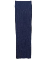 Fleur du Mal - Ribbed-Knit Maxi Skirt - Lyst