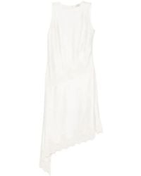Sandro - Lace-Trim Asymmetric Midi Dress - Lyst