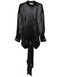 The Attico - Knot Long-Sleeve Mini Dress - Lyst