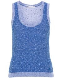 Jacob Cohen - Logo-Embroidered Bouclé Top - Lyst