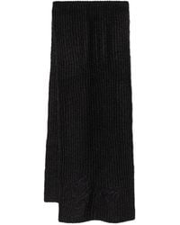 Guess - Ribbed-Knit Logo-Embroidered Scarf - Lyst