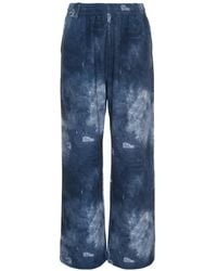 we11done - Faded-Effect Distressed Trousers - Lyst