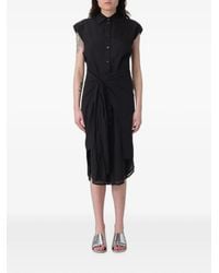Tela - Knot-Detail Midi Shirt Dress - Lyst