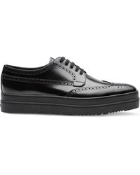 Prada Derbies à plateforme - Noir
