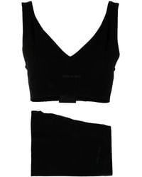 RED Valentino - Knitted Crop Top And Shorts Set - Lyst