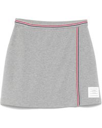 Thom Browne - Waffle Cotton Mini Skirt - Lyst