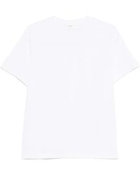 Saint Laurent - Camiseta con cuello redondo y manga corta - Lyst