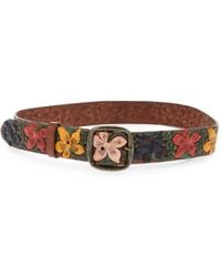 DSquared² - Aloha Spirit Floral-Design Leather Belt - Lyst