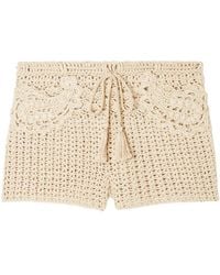 Alanui - Conch Shell Woven Cotton Shorts - Lyst