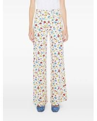 Mother - Floral-Detail Trousers - Lyst