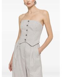 Nissa - Haut Corset À Sequins - Lyst