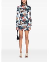 Off-White c/o Virgil Abloh - World Paint Long-Sleeve Mini Dress - Lyst