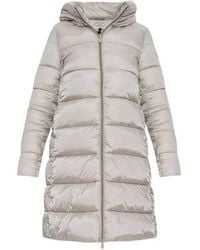 Save The Duck - Logo-Patch Padded Coat - Lyst