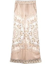 CAMILLA - Grotto Goddess-Print Straight-Leg Trousers - Lyst