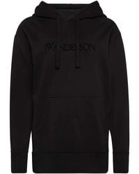 JW Anderson - Felpa Classic Con Cappuccio E Ricamo Logo - Lyst