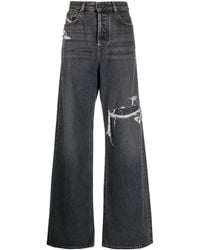 DIESEL-Jeans met wijde pijp voor dames | Online sale met kortingen tot 50%  | Lyst NL
