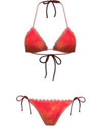 Amir Slama - Gehäkelter Bikini Mit Batikmuster - Lyst
