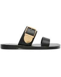 Chloé - Buckle-strap Leather Sandals - Lyst
