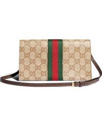 Gucci - Small Pouch With Strap And Web - Lyst