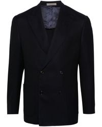 Corneliani - Double-breasted Virgin Wool Blazer - Lyst