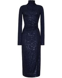 Cara Cara - Robe Mi-Longue Brodée De Sequins À Col Montant Ryan - Lyst