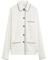 TOTEME - Piped Pajama Top - Lyst