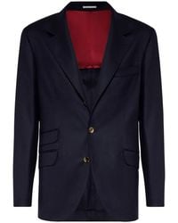 Brunello Cucinelli - Single-Breasted Wool Blazer - Lyst