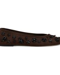 Stuart Weitzman - Prima Bow Embellished Ballet Flat - Lyst