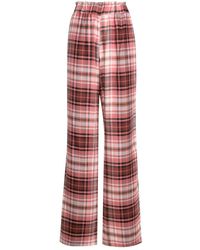 Olympiah - Check-pattern High-waist Trousers - Lyst