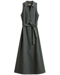Woolrich - Button Belted Midi Dress - Lyst