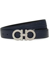 Ferragamo - Gancini Pebbled Leather Belt - Lyst