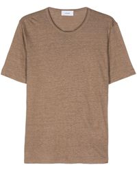 Lardini - Meliertes T-Shirt aus Leinen - Lyst