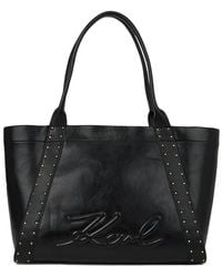 KARL LAGERFELD - Medium K/Ville Top-Handle Tote Bag - Lyst