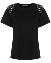 Alberta Ferretti - Verziertes T-Shirt - Lyst