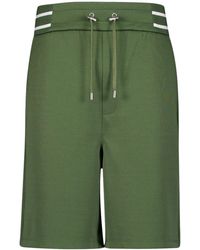 Balmain - Logo-Print Drawstring Shorts - Lyst