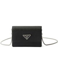 Prada - Saffiano-Leather Card Holder - Lyst