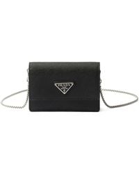 Prada - Mini-Tasche Aus Saffiano-Leder - Lyst