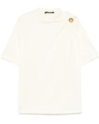 Roberto Cavalli - Tiger-Brooch T-Shirt - Lyst