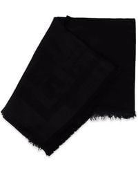 Elisabetta Franchi - Logo-Jacquard Frayed Scarf - Lyst