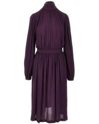 Gucci - Light Viscose Crêpe Jersey Dress - Lyst