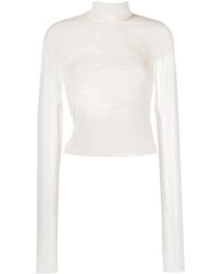 Eckhaus Latta - High-Neck Mesh Top - Lyst