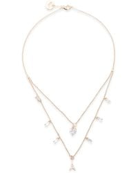 Maje - Zirconia Brass Necklace - Lyst