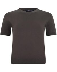 Max Mara - Short-Sleeved Knitted T-Shirt - Lyst