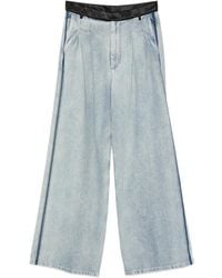 forte_forte - Pleated Side-Stripe Jeans - Lyst