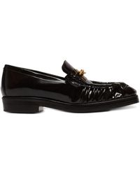 Balmain - Loafer Aus Glasiertem Leder - Lyst