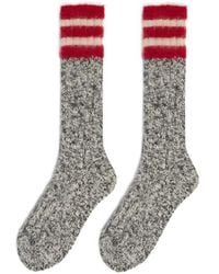 DSquared² - Striped-Trim Marl Socks - Lyst