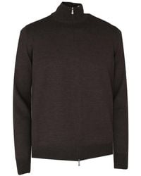 Tagliatore - Zip-Up High-Neck Sweater - Lyst