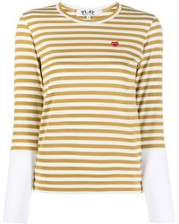COMME DES GARÇONS PLAY - Striped Long-Sleeved T-Shirt - Lyst