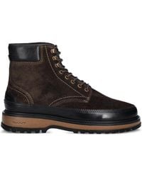 GANT - Clafton Lace-Up Panelled Boots - Lyst
