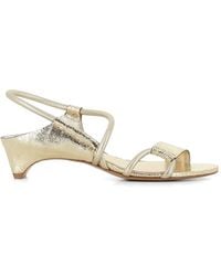 Roberto Del Carlo - Crackled Strap Sandals - Lyst